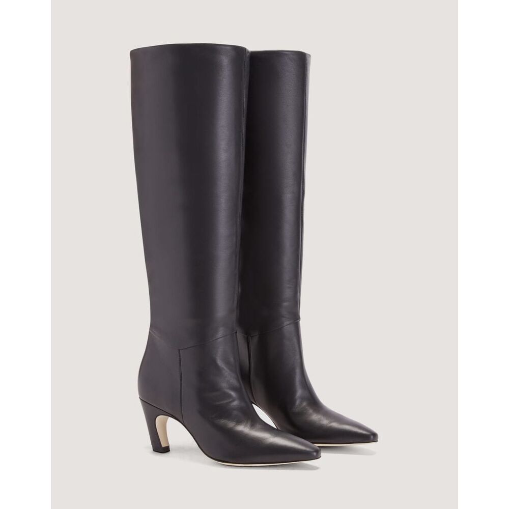 Everlane The Banana Boot Black Napa Leather Knee High Heeled Pointed Toe 8 NWB